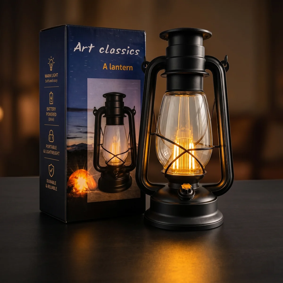 Solar lantern close-up detail